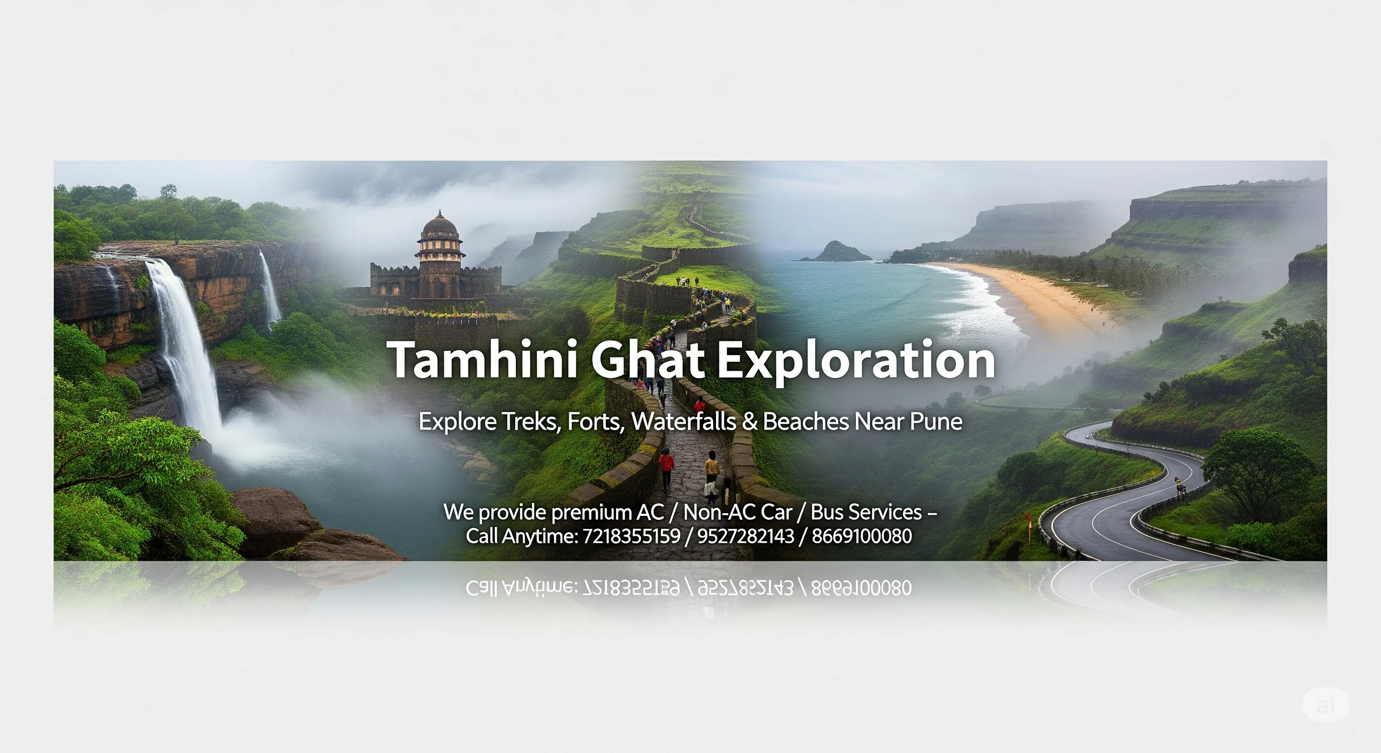 Tamhini Ghat tours by AC and non-AC bus or 20 seater tempo traveller (day trip, holiday, selectBus)